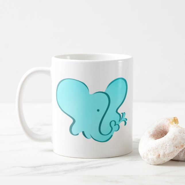 De Café Caneca do elefante (Com Donut)