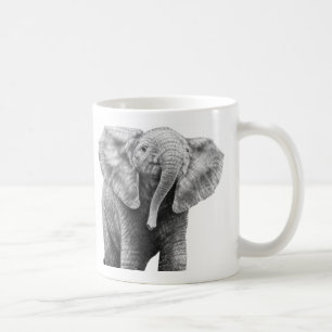 De Café Caneca do elefante africano do bebê