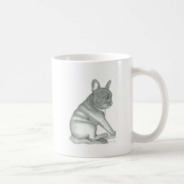 De Café Caneca do esboço do buldogue francês (Direita)