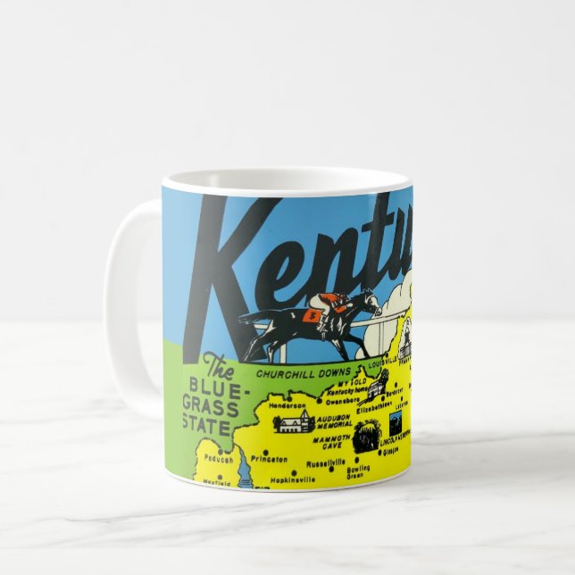De Café Caneca do Estado do Kentucky Blue Grass (Frente Esquerda)