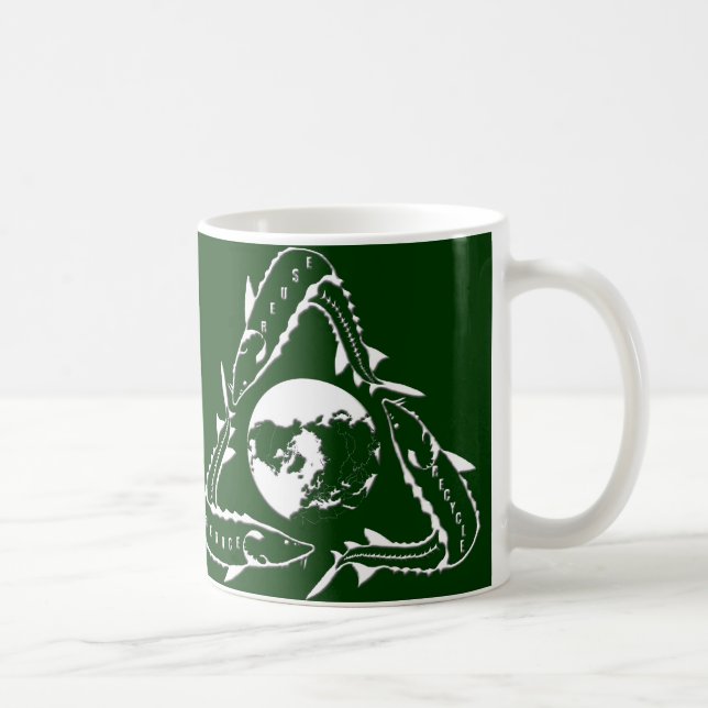 De Café Caneca do esturjão - branco do reciclar (Direita)