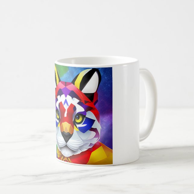 De Café Caneca do Gato branco do Alexander (Frente Esquerda)