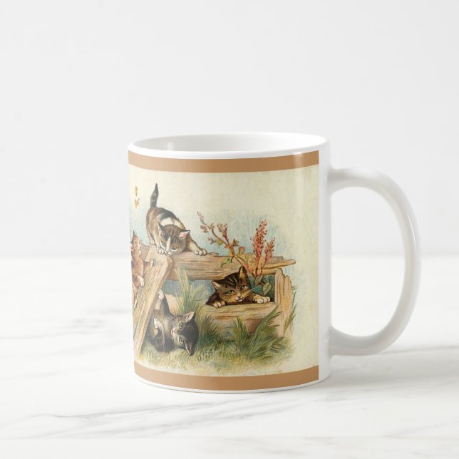 De Café Caneca do gato do vintage (Direita)