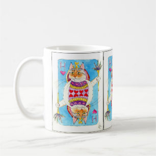 De Café caneca do gato dos namorados do Cartão-playing,
