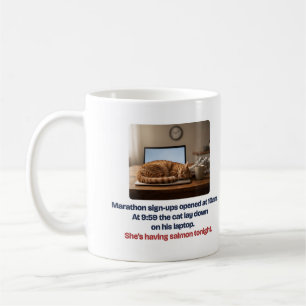 De Café Caneca do Gato no Laptop da Maratona Divertida