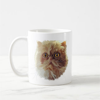 De Café Caneca do gato persa - gato alaranjado