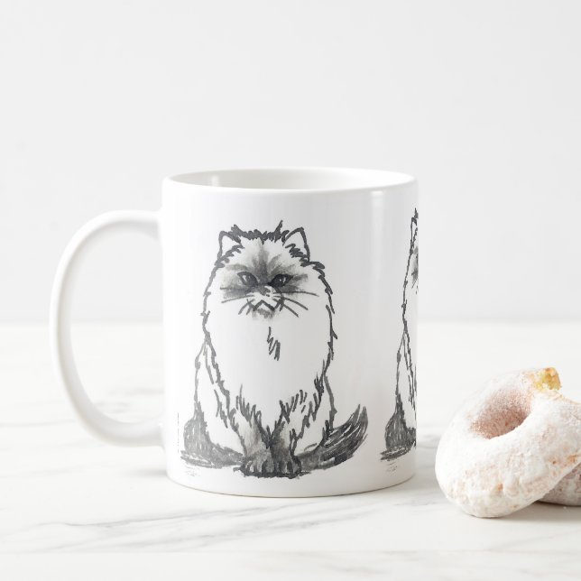 De Café Caneca do gato persa por Nicole Janes (Com Donut)