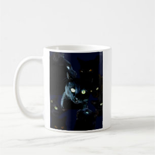 De Café caneca do gato preto