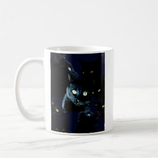 De Café caneca do gato preto