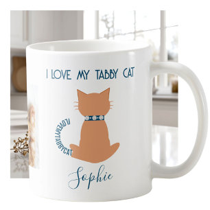 De Café Caneca do Gato Tabby Único e Divertido