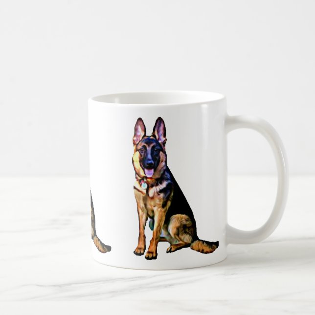 De Café Caneca do german shepherd (Direita)