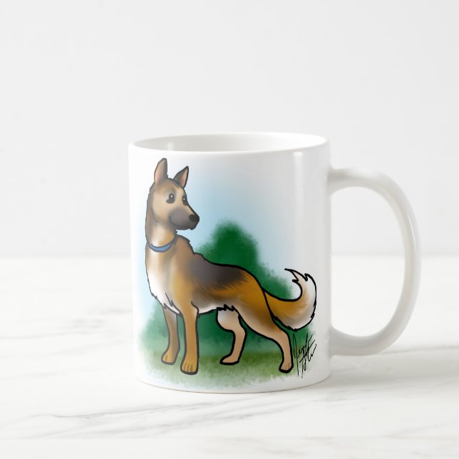 De Café Caneca do german shepherd (Direita)