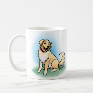 De Café Caneca do golden retriever