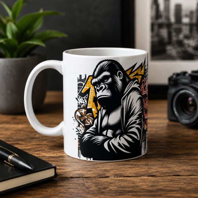 De Café Caneca do Gorila Super Legal (Wildly Cool Gorilla Mug)