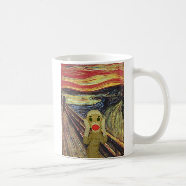 De Café Caneca do gritar do macaco da peúga (Direita)