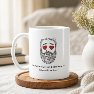 De Café Caneca do Homem Barbudo Romântico Engraçado Sonole