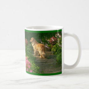 De Café Caneca do jardim do golden retriever