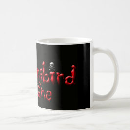 De Café Caneca do logotipo da pista do tordo dos remedos