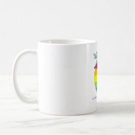 De Café Caneca do logotipo do orgulho do arco-íris da