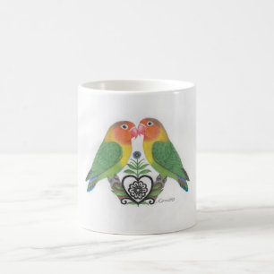 De Café caneca do lovebird