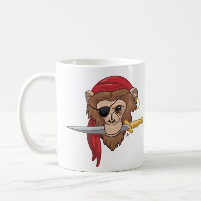 De Café Caneca do macaco do pirata (Esquerda)