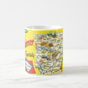 De Café Caneca do Mapa Antigo do Arkansas