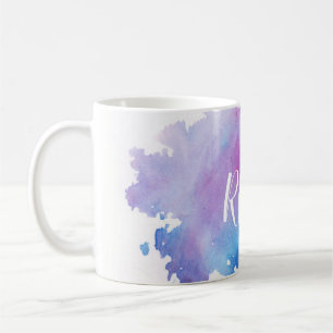 De Café Caneca do monograma da aguarela