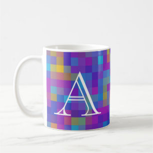 De Café Caneca do monograma do mosaico