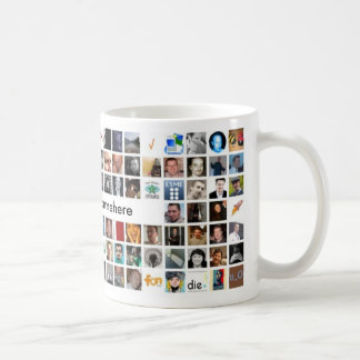 De Café Caneca do mosaico do Twitter - personalizada
