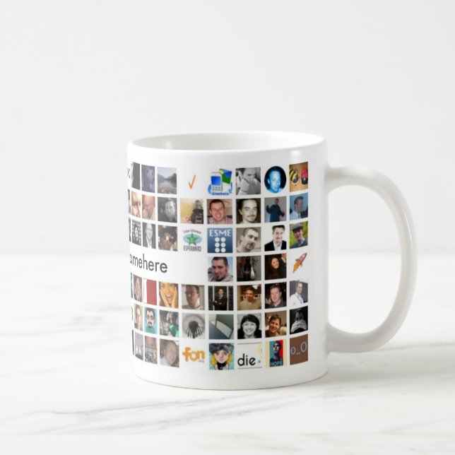 De Café Caneca do mosaico do Twitter - personalizada (Direita)