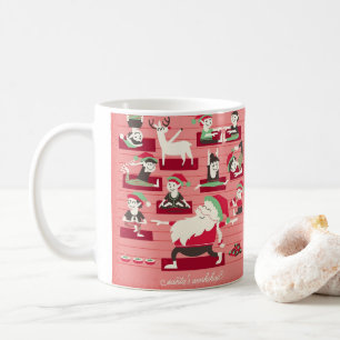 De Café Caneca do Natal da ioga da oficina do papai noel
