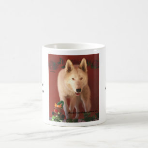 De Café Caneca do Natal do lobo branco