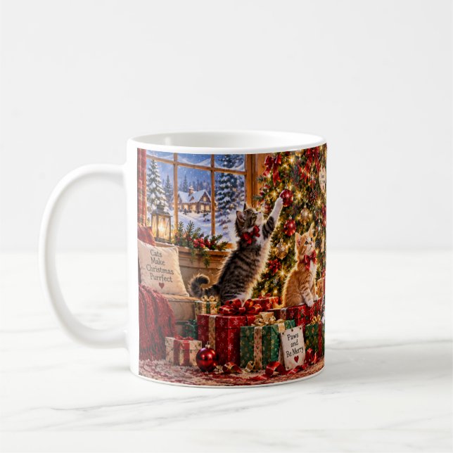 De Café Caneca do Natal é Melhor com Gatos (Esquerda)