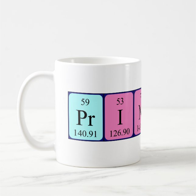 De Café Caneca do nome da mesa periódica da princesa (Esquerda)
