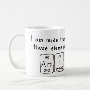 De Café Caneca do nome da mesa periódica do Ami