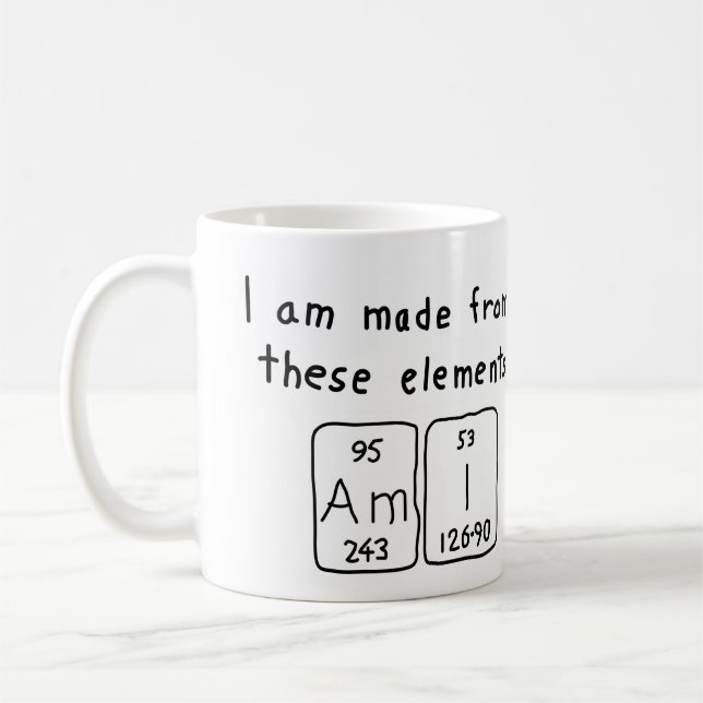 De Café Caneca do nome da mesa periódica do Ami (Esquerda)