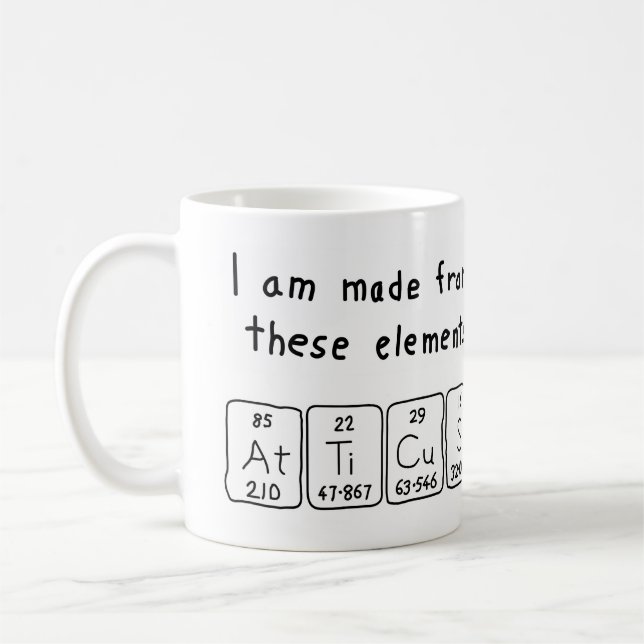 De Café Caneca do nome da mesa periódica do Atticus (Esquerda)