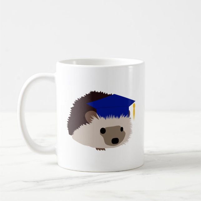 De Café Caneca do ouriço da graduação - azul (Esquerda)