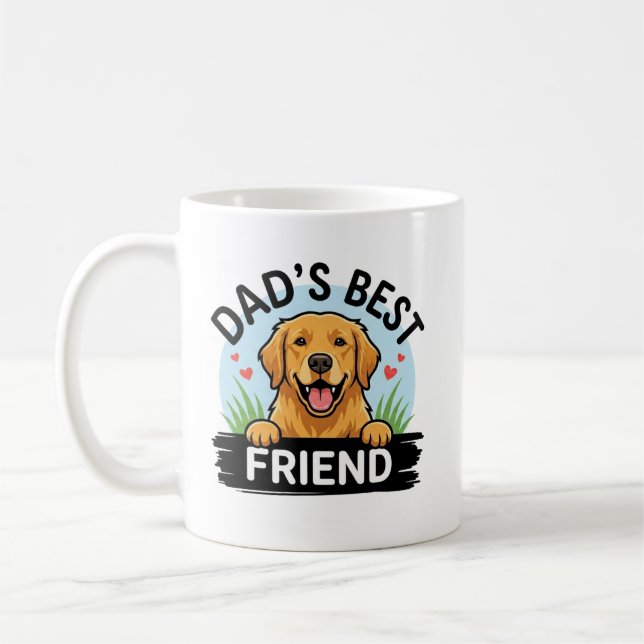 De Café Caneca do Papai Amigo Golden Retriever (Esquerda)
