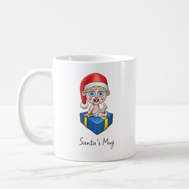 De Café Caneca do Papai Noel Bebê (Esquerda)