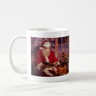 De Café Caneca do papai noel com livro mágico