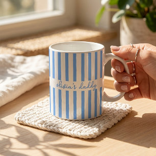 De Café Caneca do Papai Personalizada Listrada Nomes dos F