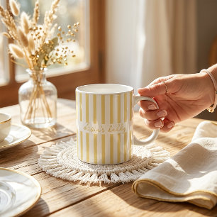 De Café Caneca do Papai Personalizada Listrada Nomes dos F