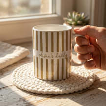 Caneca do Papai Personalizada Listrada Nomes dos F