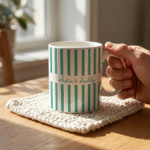 Caneca do Papai Personalizada Listrada Nomes dos F