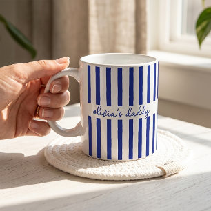 De Café Caneca do Papai Personalizada Listrada Nomes dos F