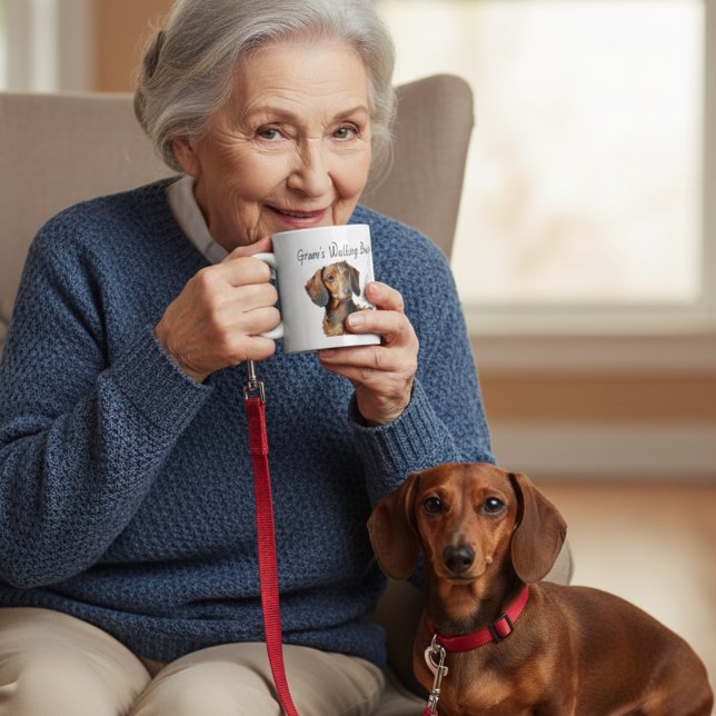 De Café Caneca do Pessoal Dachshund Marrons PERSONALIZAR (Criador carregado)