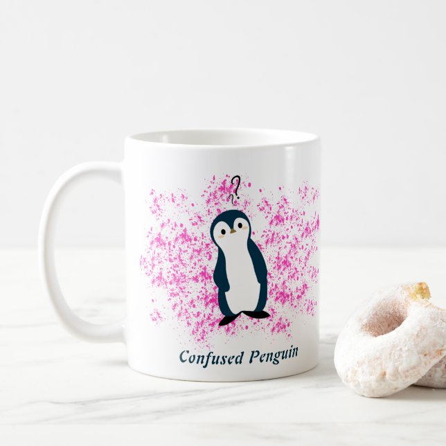De Café Caneca do Pinguim Confuso (Com Donut)