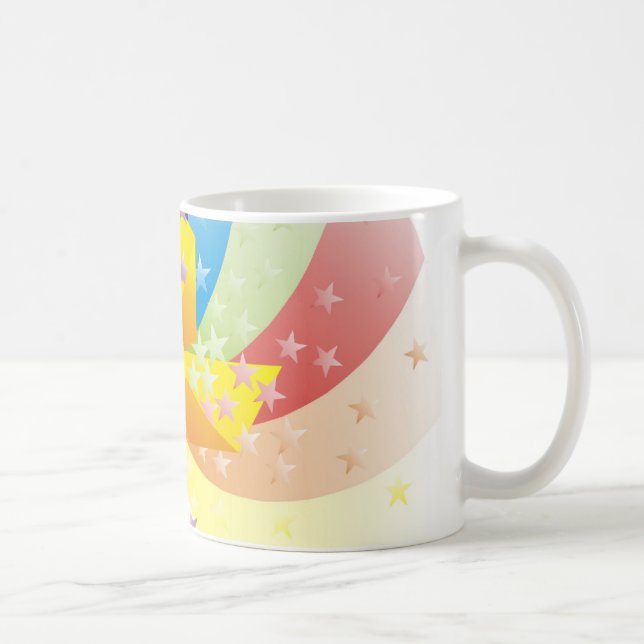 De Café Caneca do Pinwheel do arco-íris (Direita)