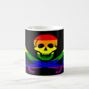 De Café Caneca do pirata do arco-íris